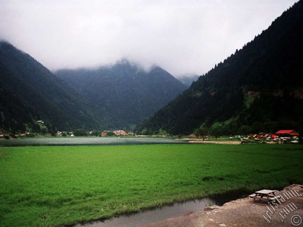 View of Uzungol high plateau located in Trabzon city of Turkey.
