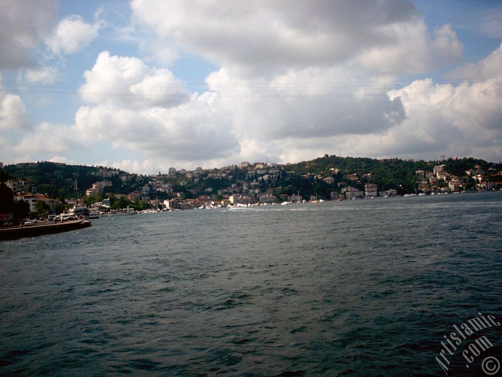 Denizden Arnavutk�y sahili.
