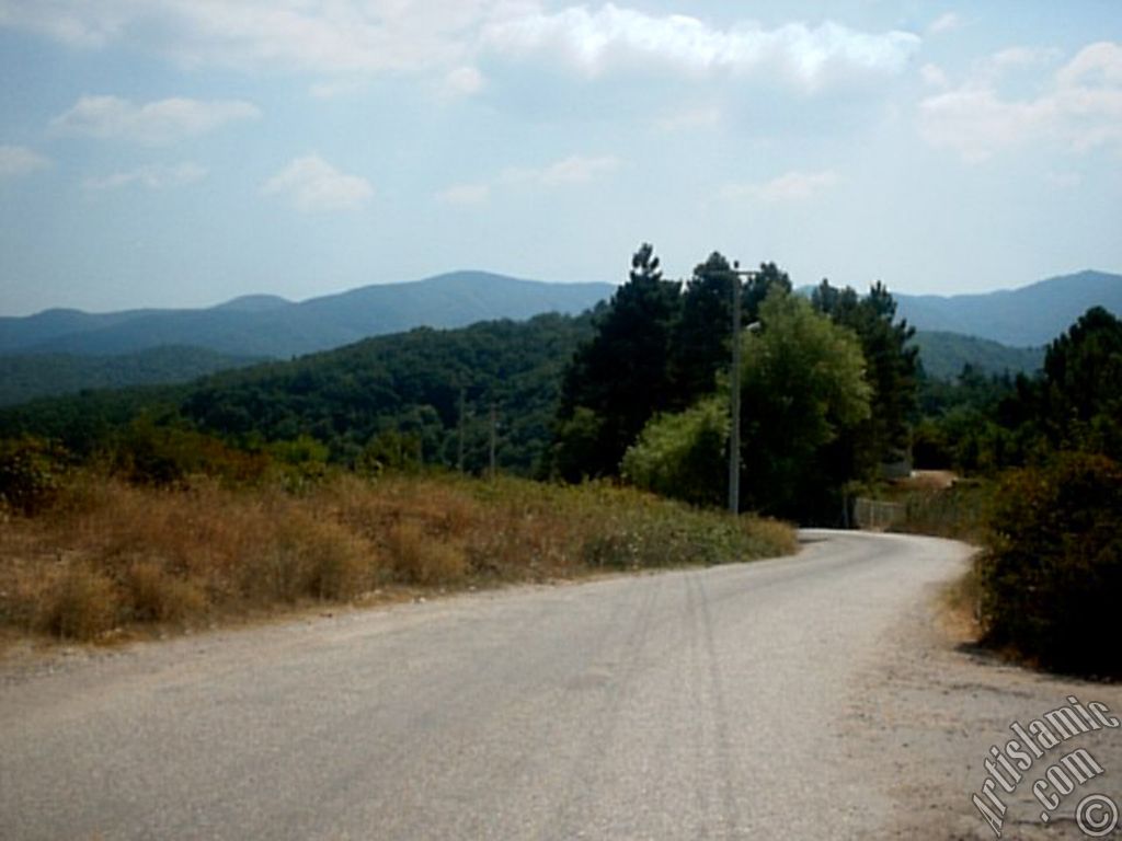 View of Termal-Gokcedere Village in Yalova city of Turkey.
