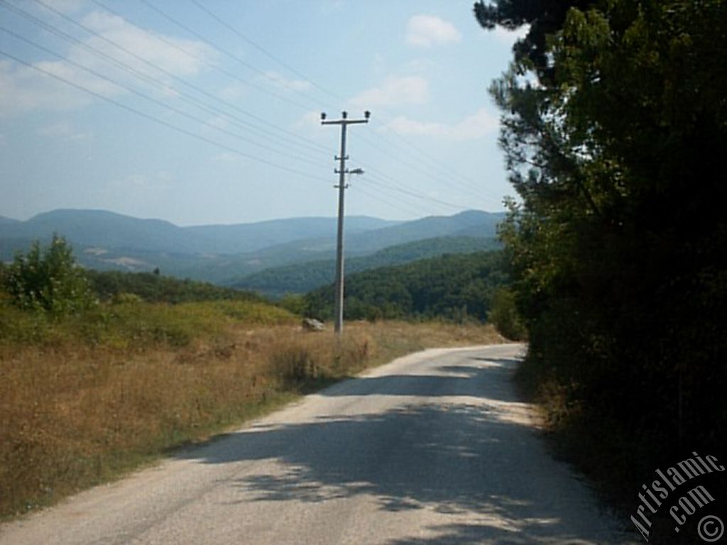 View of Termal-Gokcedere Village in Yalova city of Turkey.
