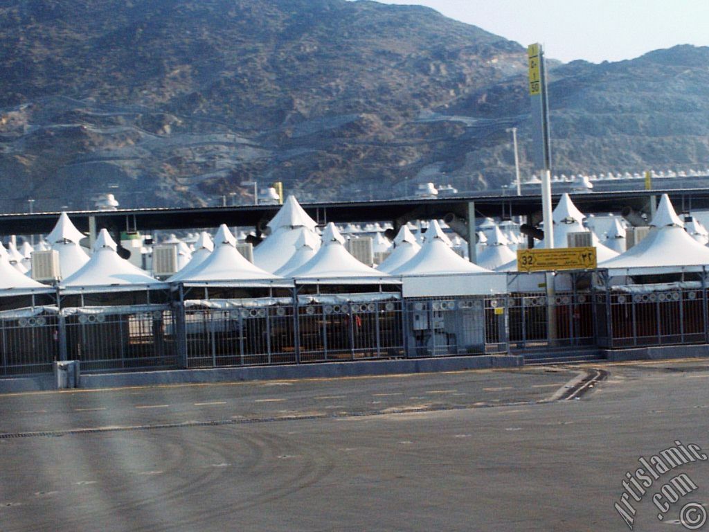 View of the region of Mina in Mecca city of Saudi Arabia where the pilgrims stay before and after they go Arafah.
